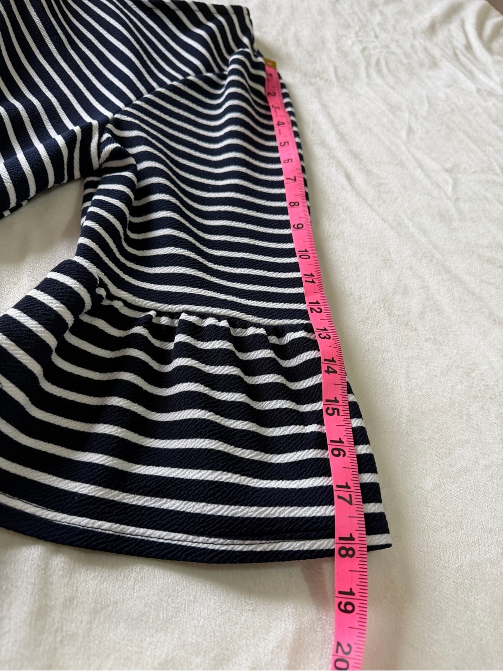 Green Envelope Navy and White Striped Top - Picture 4 of 7